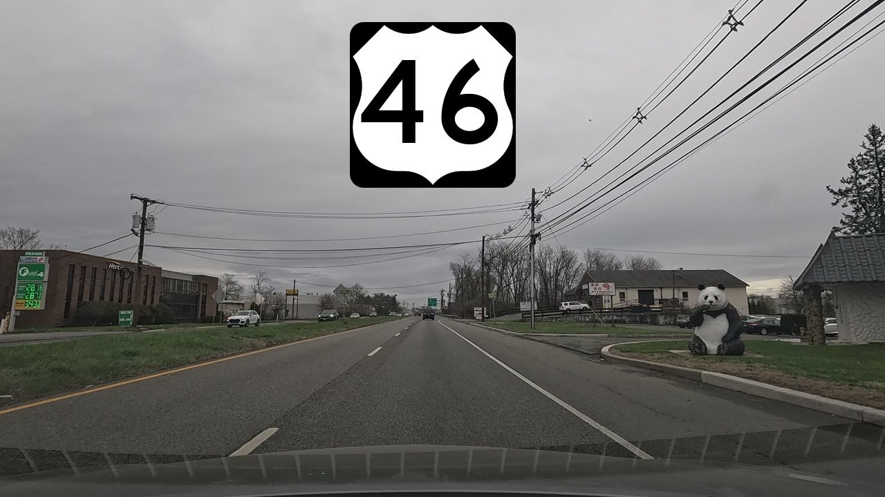 ⁴ᴷ⁶⁰ Driving US Route 46 from Parsippany, NJ to Wayne, NJ