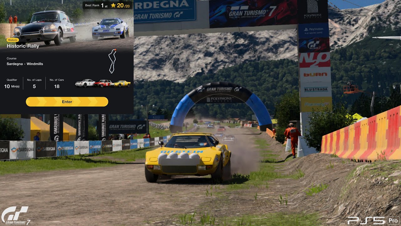 Gran Turismo 7 Power Pack: Historic Rally Windmills 5Laps - (2 chili's) Lancia Stratos [PS5Pro]