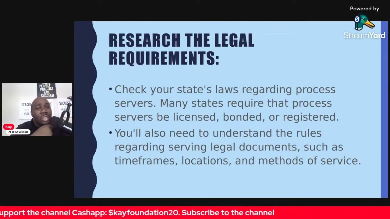 How to start a process server Business Live Training 1