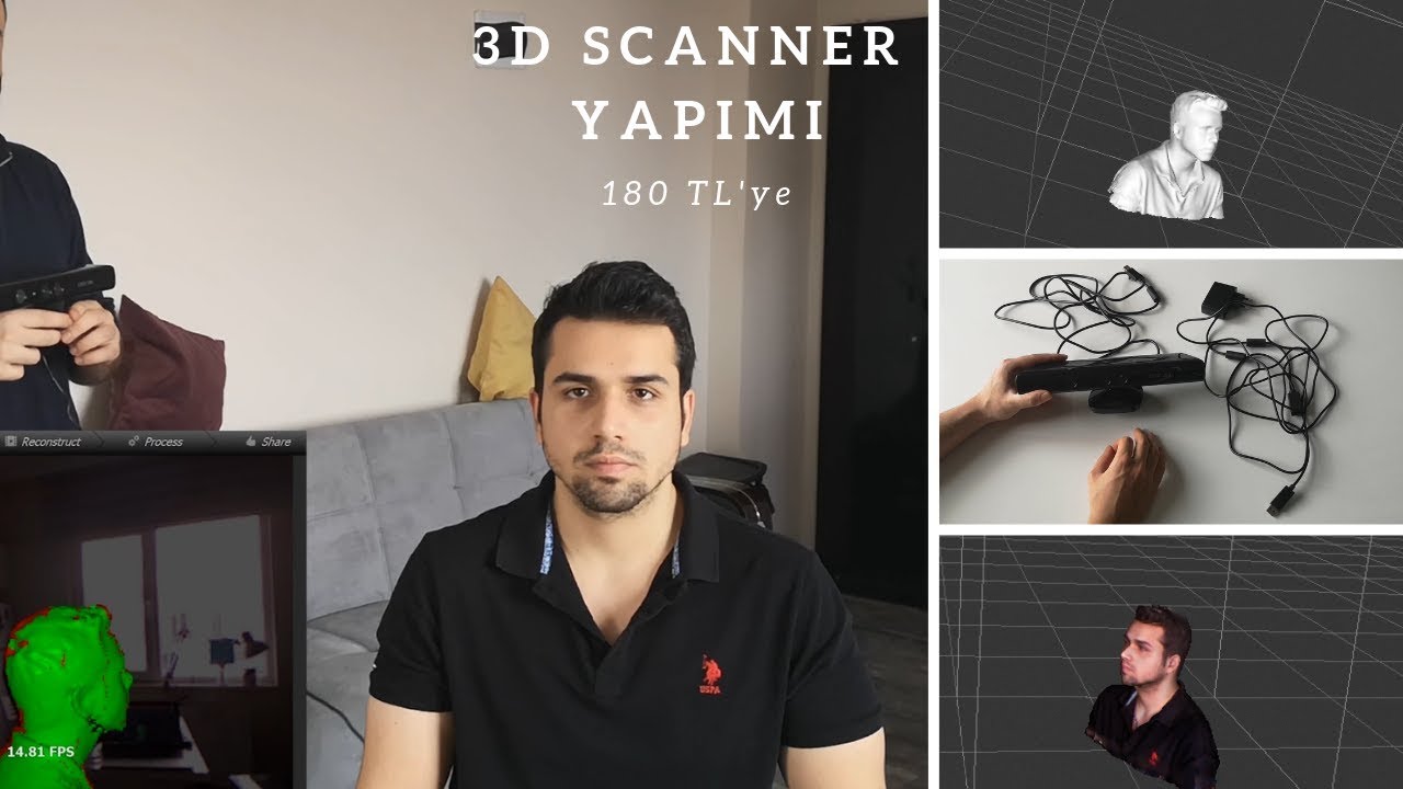 180 TL'ye 3D Scanner 3D Tarayıcı Nasıl Yapılır
