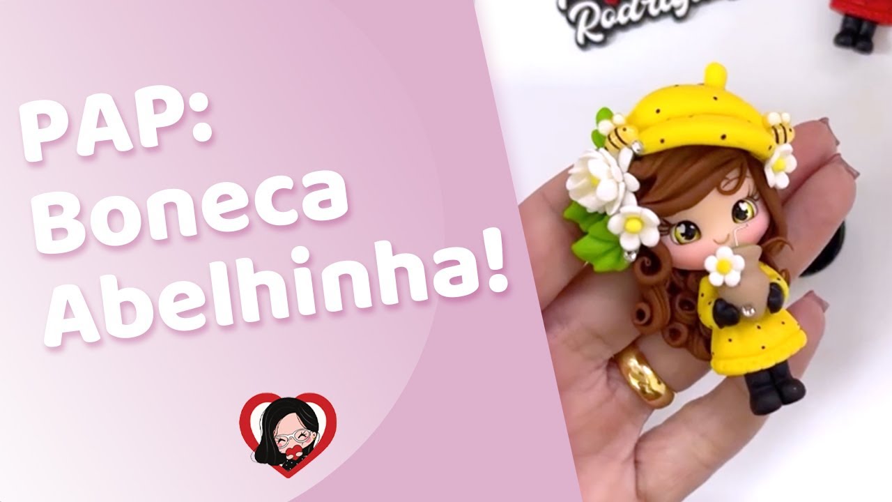 Como fazer: aplique de boneca abelhinha em biscuit! #porcelanafria #tutorial #chimarrãodecorado