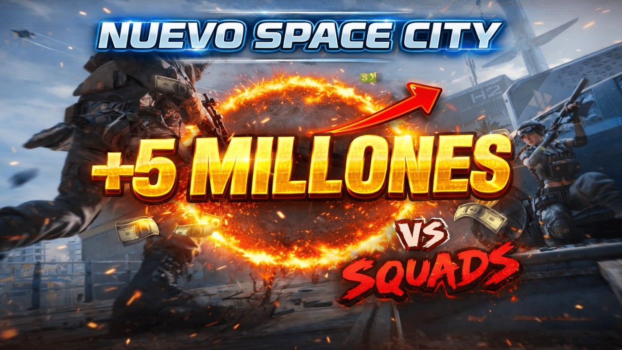 🔥NUEVO MAPA: me enfrenté a SQUADS en Space City y salí MULTIMILLONARIO😱