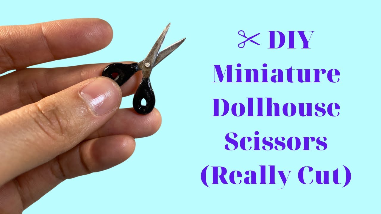 ✂ DIY Miniature Dollhouse Scissors (Really Cuts) || Miniature Schere || Mini Koch