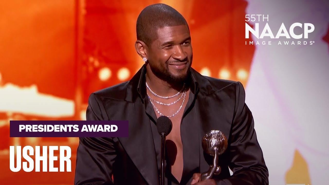 Usher Thanks The Strong Women In His Life Winning The President's Award! | NAACP Image Awards '24