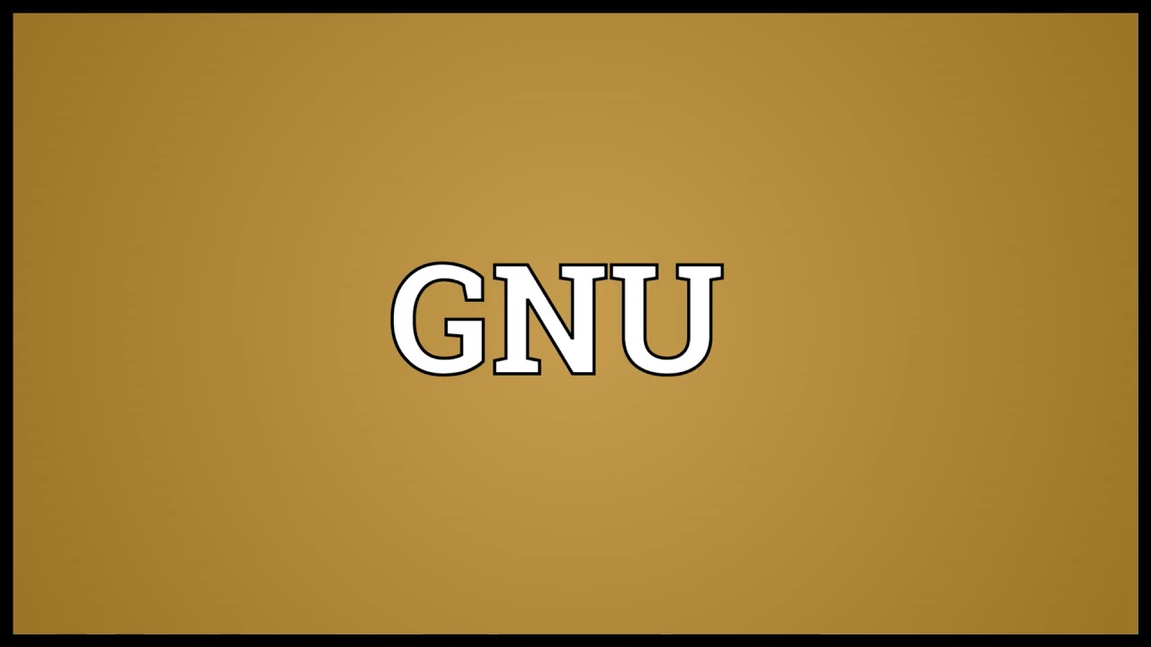 GNU meaning in English