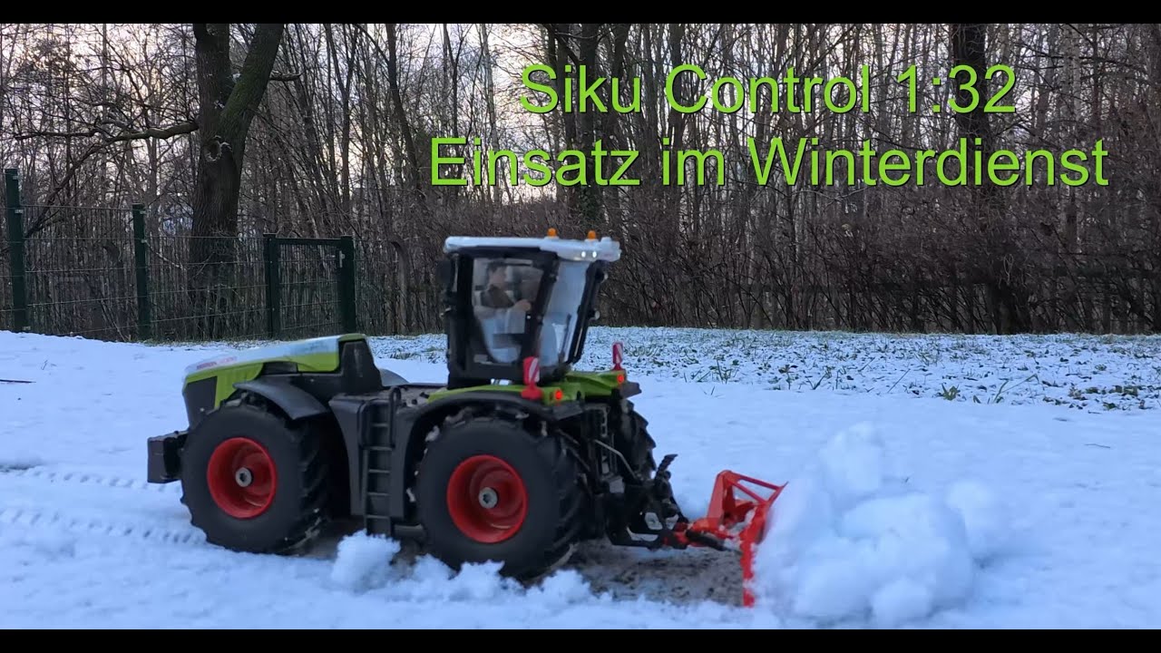RC Siku Control 1:32 Claas Xerion beim Winterdienst mit Schild