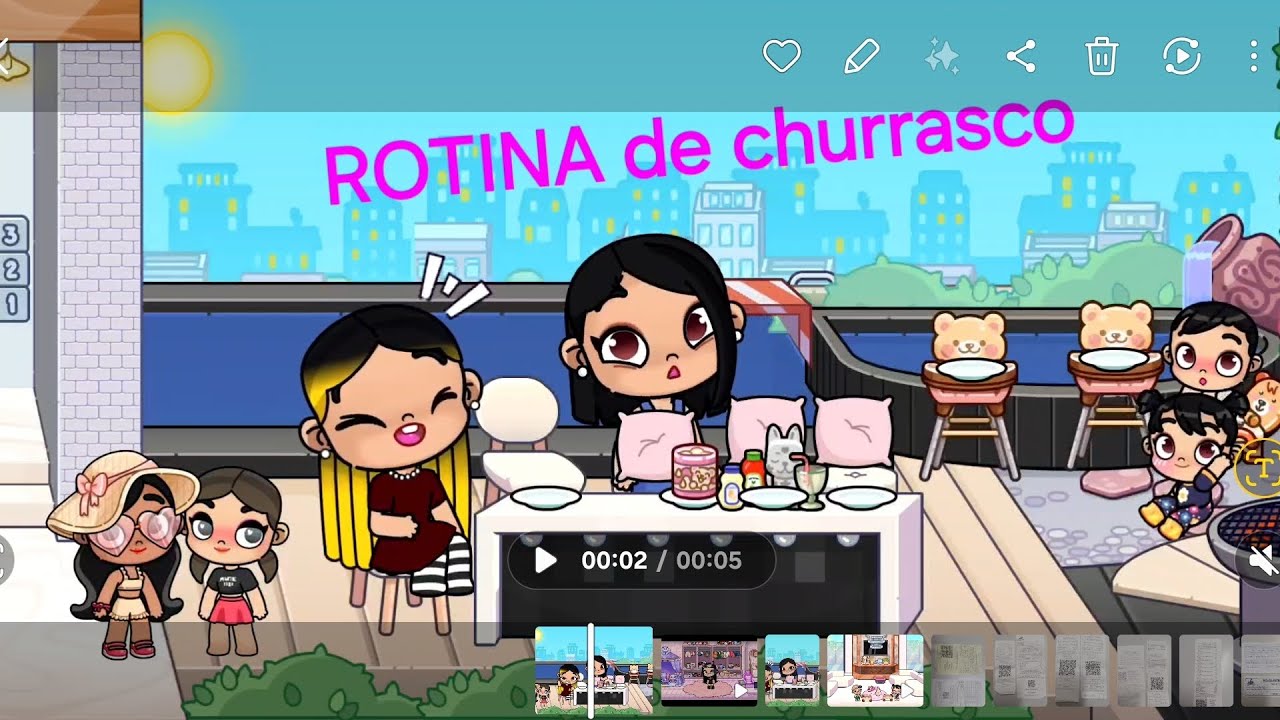AVATAR WORLD  ROTINA de churrasco 😋🥰😍😍ELISA 