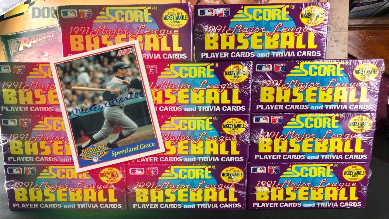RARE MICKEY MANTLE AUTO SEARCH! 11 BOXES OF 1991 SCORE SERIES 2