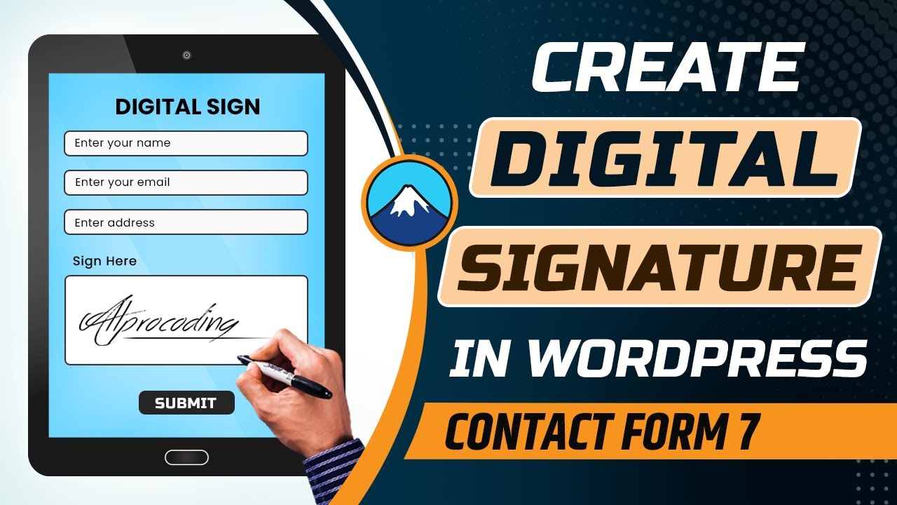 How to add digital signature to WordPress contact form | Create digital signature in WordPress