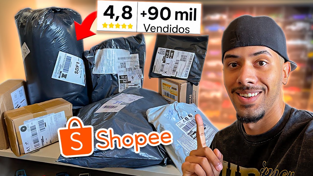 Comprei os Produtos MAIS VENDIDOS da Shopee e me SURPREENDI! 🤩