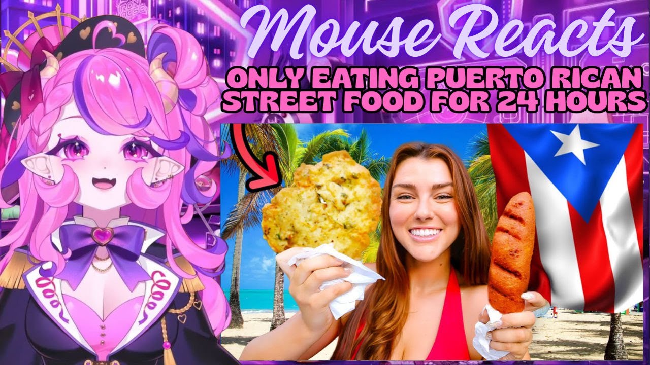 Mouse Reacts to Only Eating Puerto Rican Street Food For 24 Hours (KarissaEats)
