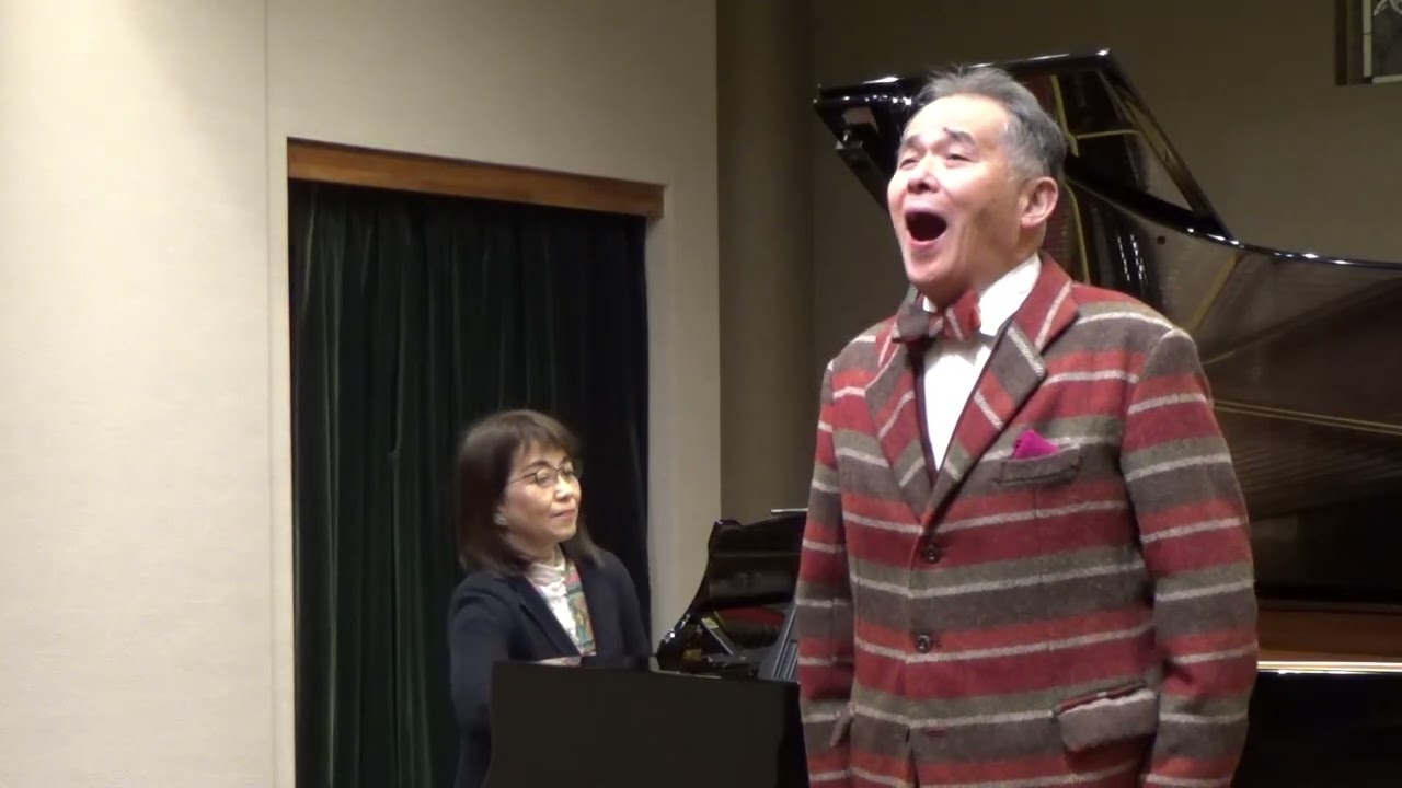こんにちは赤ちゃん　詞　永　六輔　曲　中村　八大　歌　松尾　喜一　ピアノ　松尾　恵子