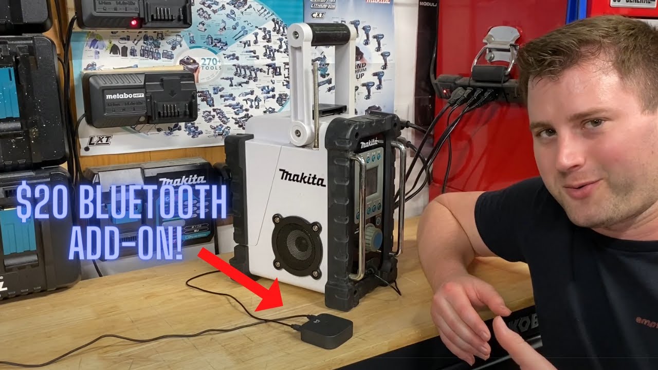 Makita Radio Bluetooth Add-On! - How to Save your Old Jobsite Radio for $20! BMR100W or XRM05W