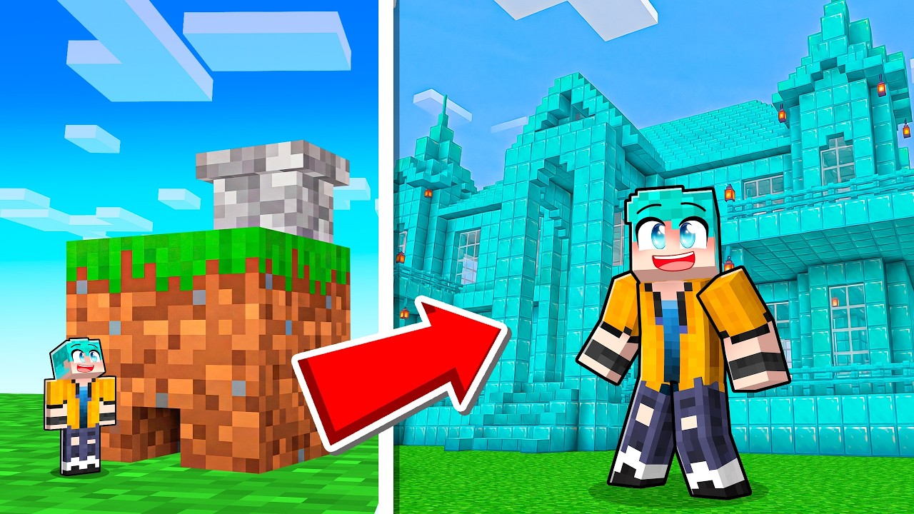 Evoluí CASA de POBRE até MILIONÁRIO no Minecraft!