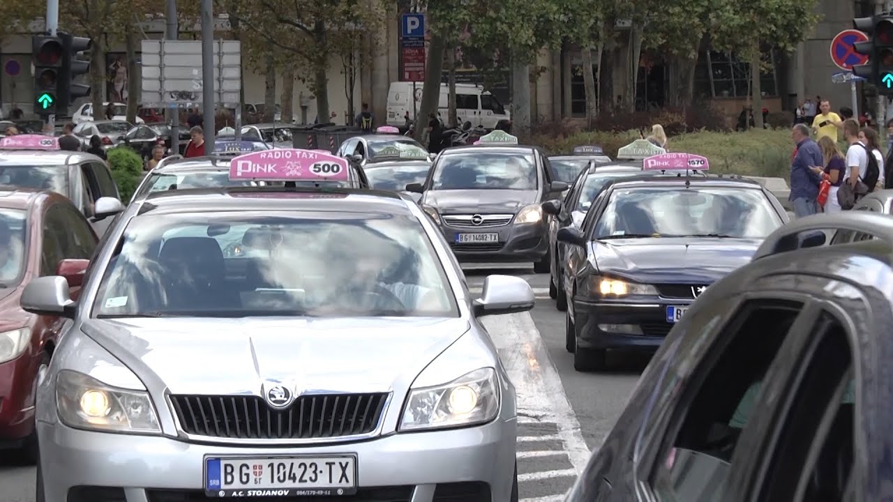Taxi Protest Against Uber-type Apps Gnarls Belgrade Traffic