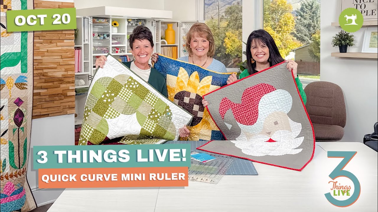 3 Things Live: How to Use the Quick Curve Mini Ruler from Sew Kind of Wonderful