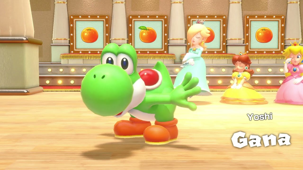 Super Mario Party Jamboree SWITCH Bosque de Mega Floruga en español latino con Yoshi con joy-con