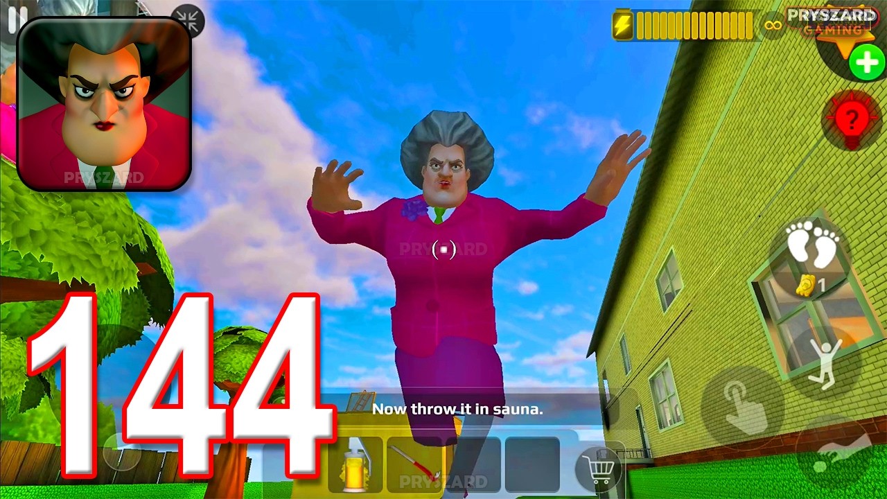 Scary Teacher 3D - Gameplay Walkthrough Part 144 - Pranks With Giant Miss T (iOS, Android)