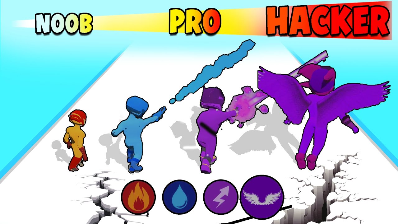 NOOB vs PRO vs HACKER ​in Superhero Transform Fight - Epic Fight 3D