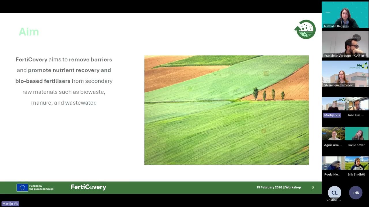 FertiCovery online workshop: Nutrient recovery & recycling technologies - State of play (19/02/2026)