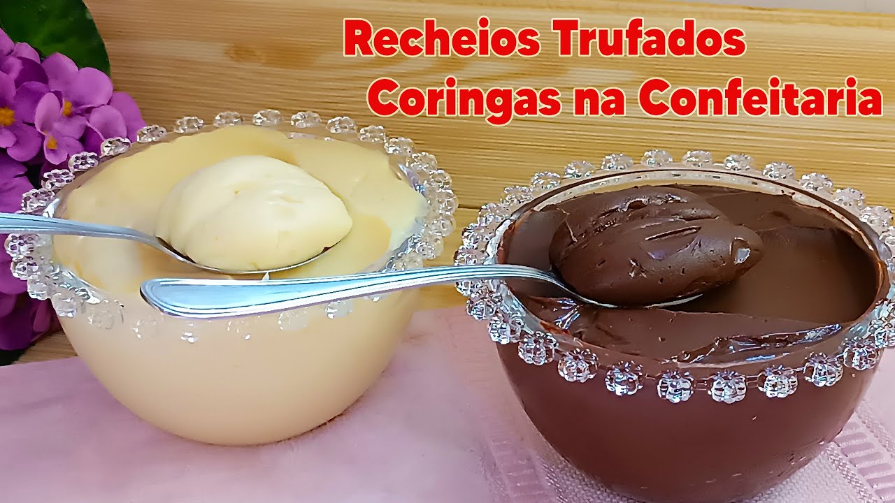 DOIS RECHEIOS TRUFADOS CREMOSOS E ESTRUTURADOS - Coringas na confeitaria!