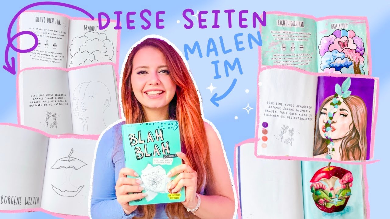 Mit Trockenblumen 💐 und #wasserfarben 🎨 #malen? | 3 Neue Seiten im Blah Blah #Journal | Foxy Draws 🦊
