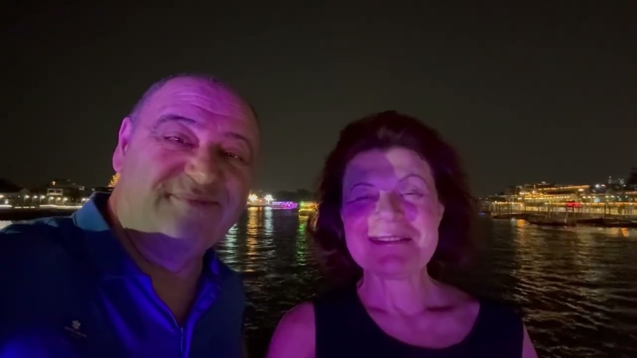 Night cruise with dinner in Bongkok, Thailand.