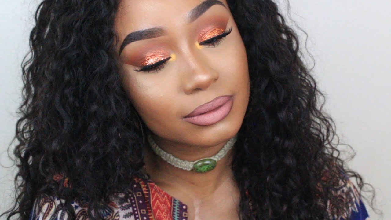Fall Copper Glitter Makeup Tutorial | MakeupTiffanyJ