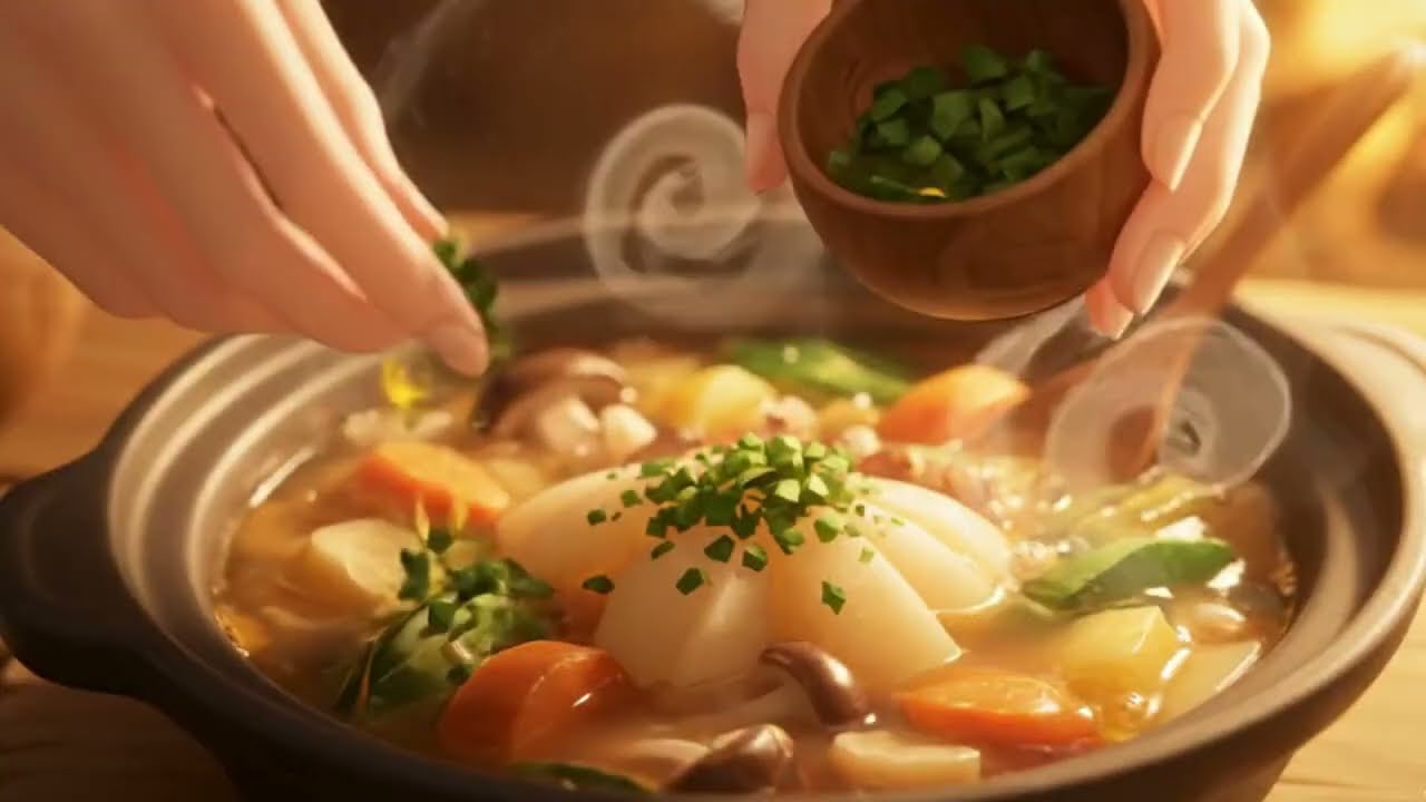 ASMR Cooking in a Ghibli Kitchen 🍳✨ | AI-Generated Cozy Studio Ghibli Style | Relaxing #asmr #ai