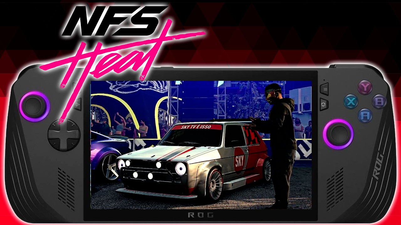 Joguei NFS Heat no ROG ALLY X e me SURPREENDI! 🤯