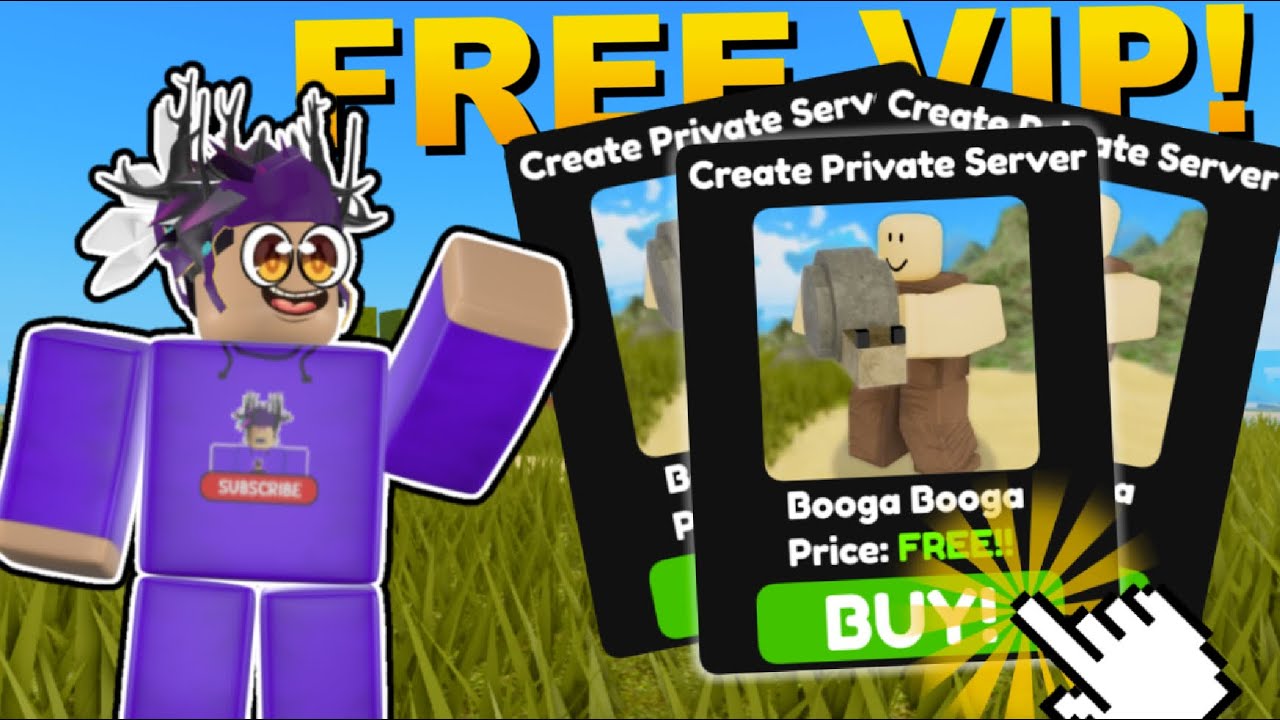 3 FREE VIP SERVER FOR YOU! [Roblox Booga Booga]  [July 2025]