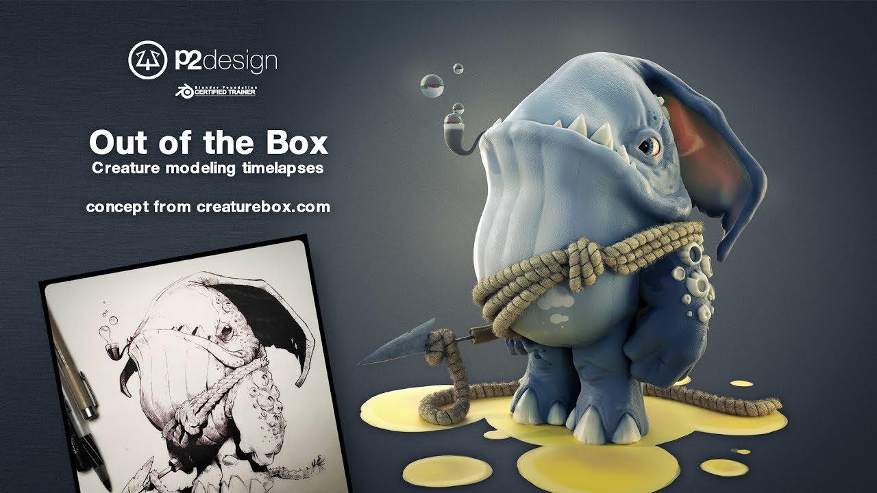 Out of the box   CREATURE 02   COMMENTED TIMELAPSE