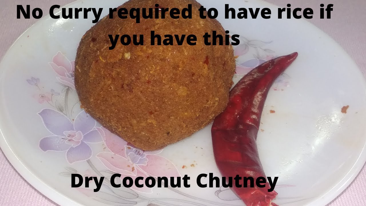 Dry Coconut Chutney / Thenga Chammandi / Naariyal Chutney dry