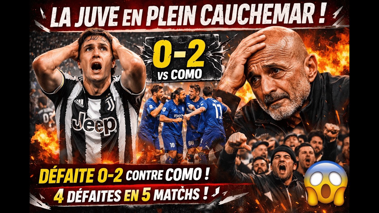 LA JUVE EN PLEIN CAUCHEMAR ! Défaite 0-2 contre Como à domicile, 4 défaites en 5 matchs