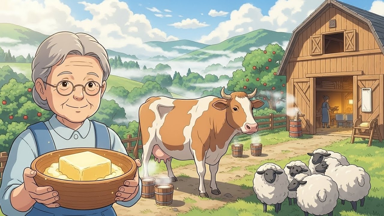 Peaceful Farm Life ASMR  Milking Cows, Sheep Shearing & Fresh Butter