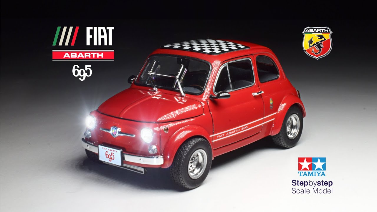 Fiat Abarth 695 | Step by Step 1:24 Tamiya Scale Model | Last Model of 2024!