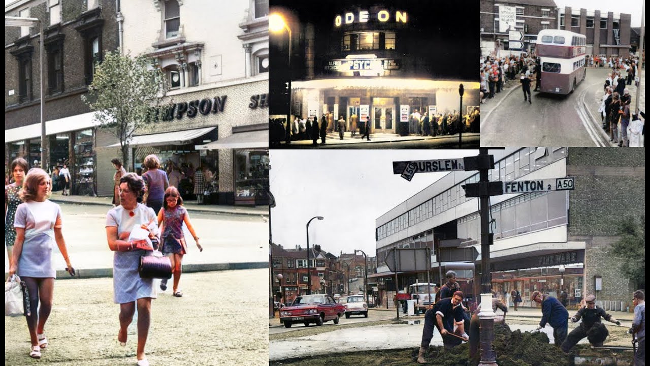Hanley Stoke On Trent 1970s in Colour Never Before Seen