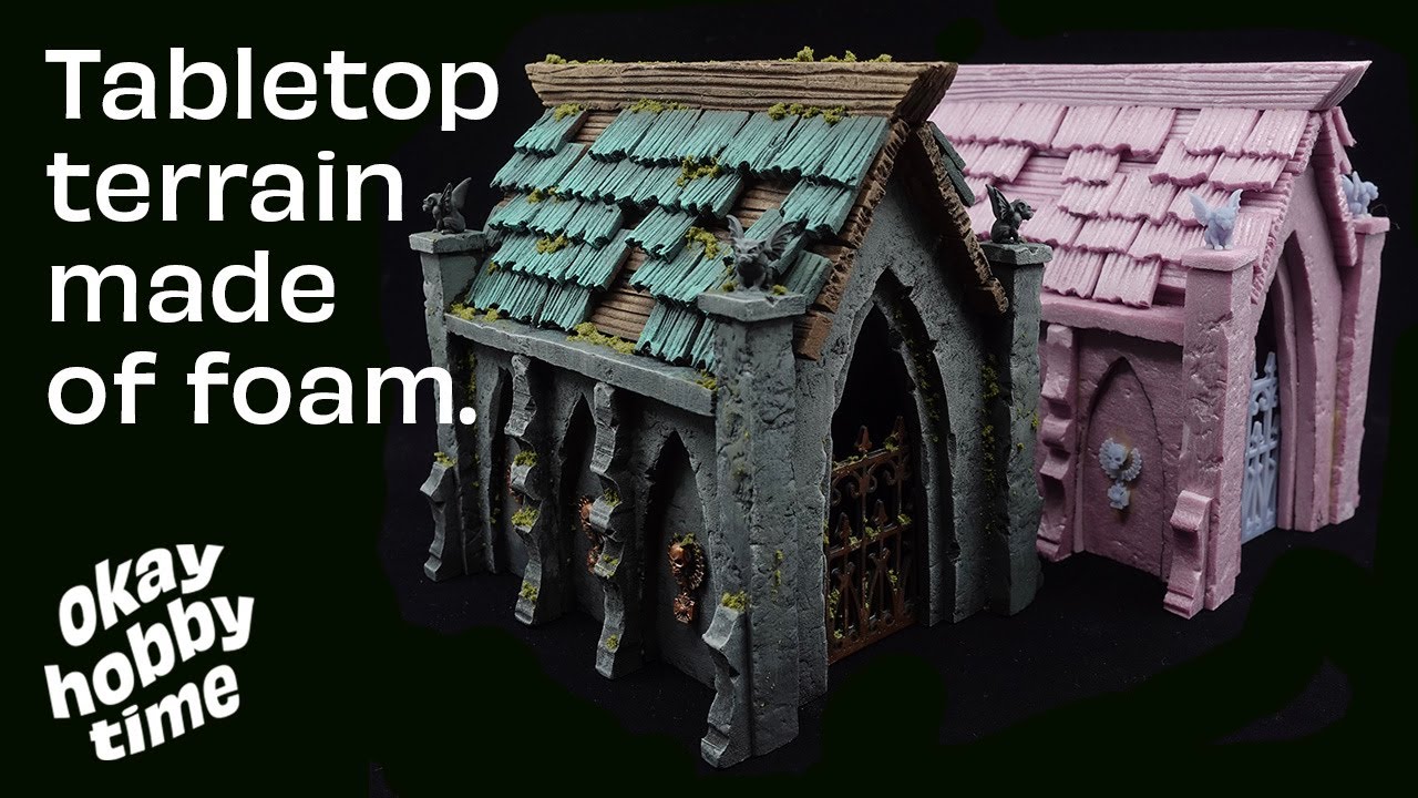 Scratch building a graveyard mausoleum for tabletop gaming