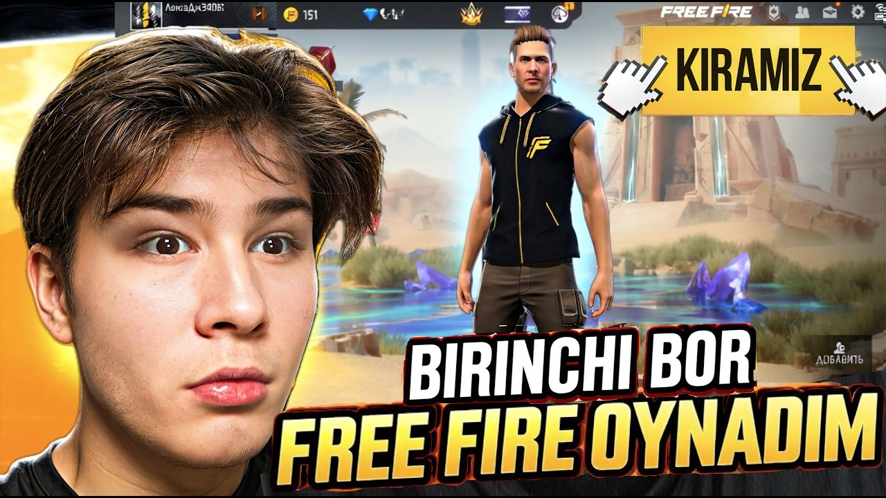 BIRINCHI MARTTA😳FREE FIRE O'YNADIM | FREE FIRE YOKI PUBG?🧐| QAYSI BIRI YAHSHI O'ZI?