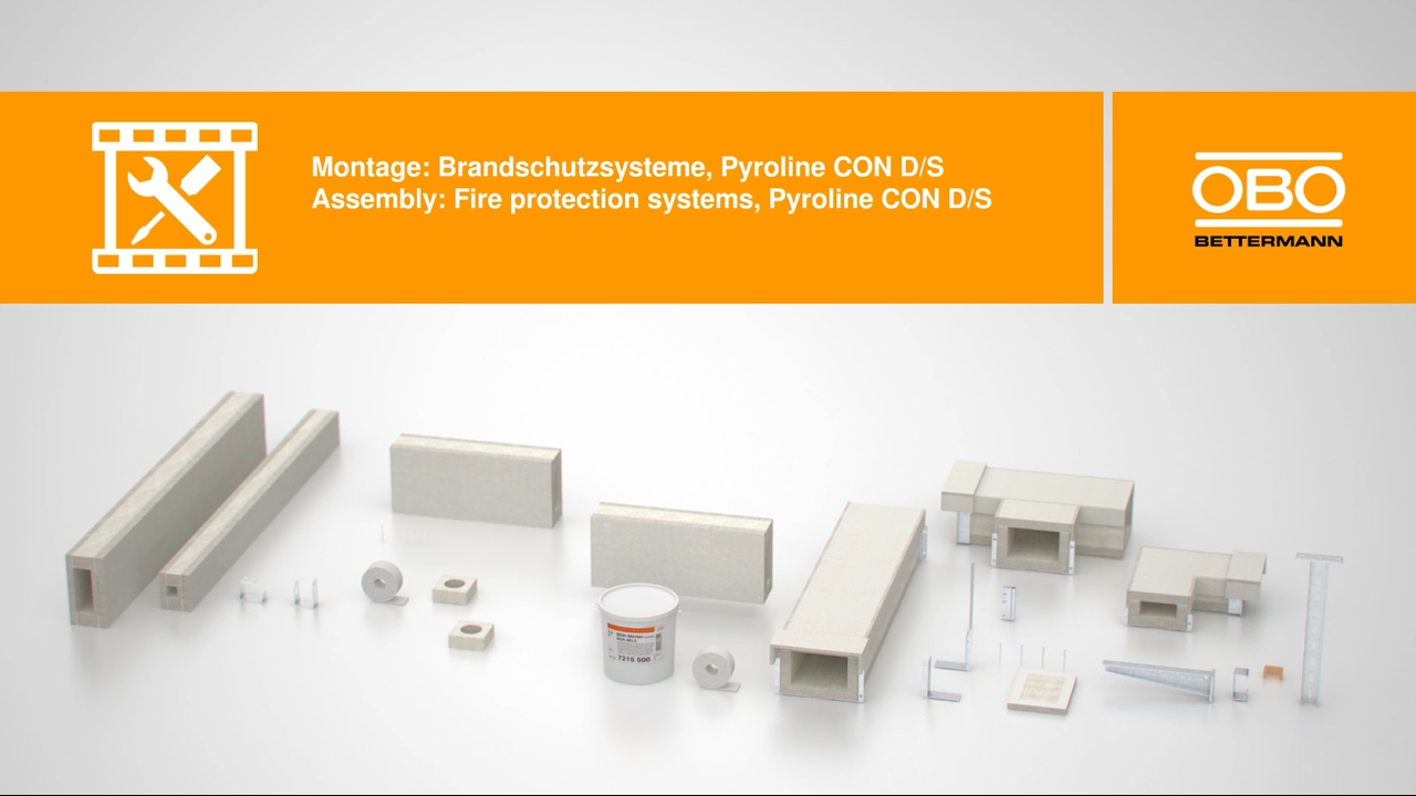 Montage Brandschutzsysteme Pyroline CON D und Pyroline CON S – OBO Bettermann