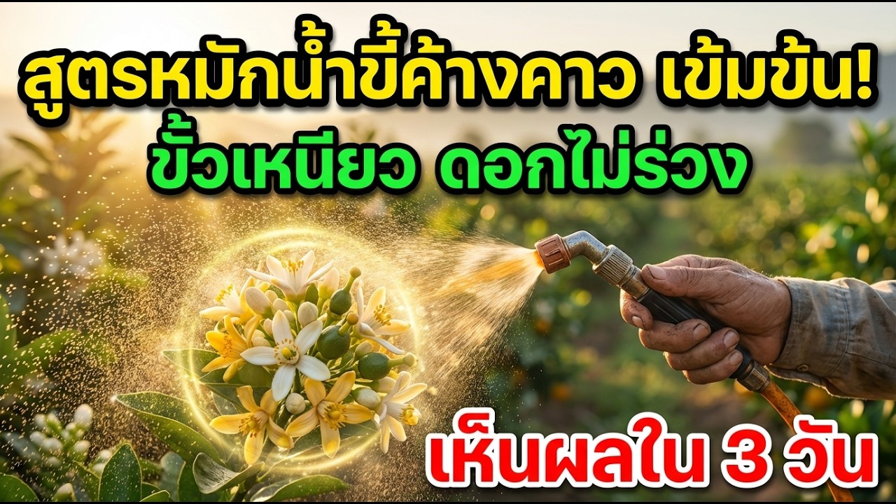 ขี้ค้างคาวทำแบบนี้ พ่นใบแล้วดอกไม่ร่วง เห็นผลไวใน 3 วัน