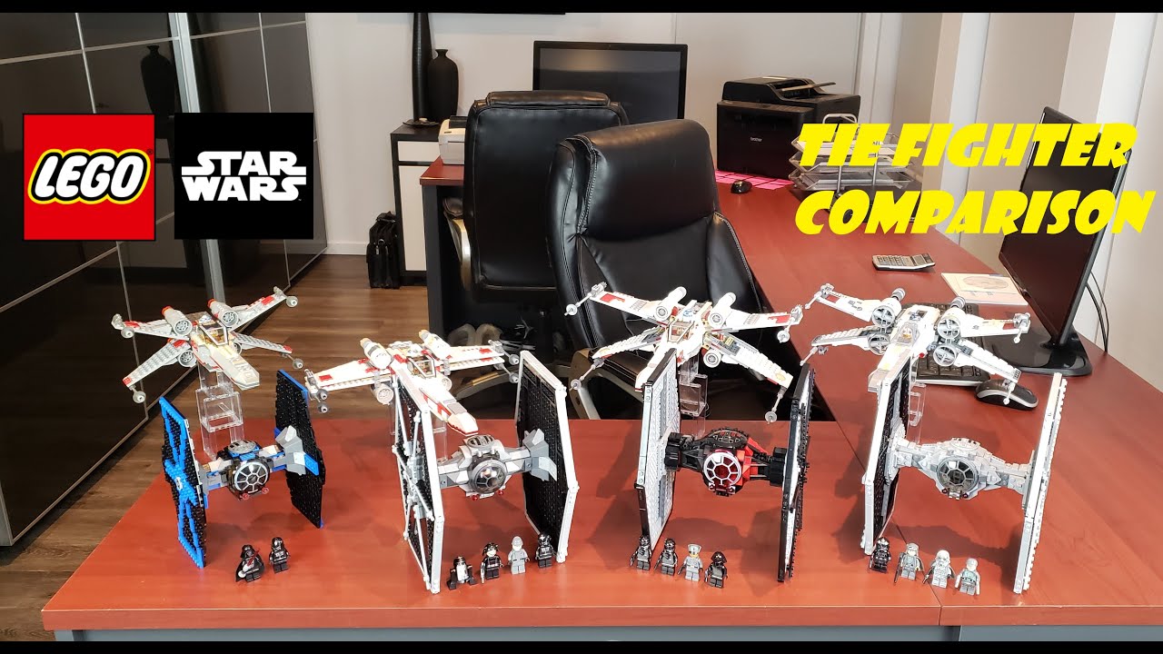 LEGO Tie Fighter 7263 (2005 model), 9492 (2012), 75101 (2015), 75211 (2018) & X-Wing Comparison!