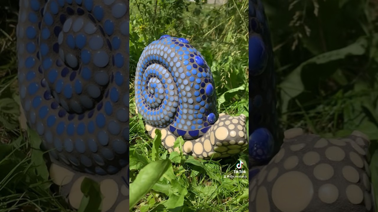 Make a mosaic garden snail with me #glass #mosaic #art