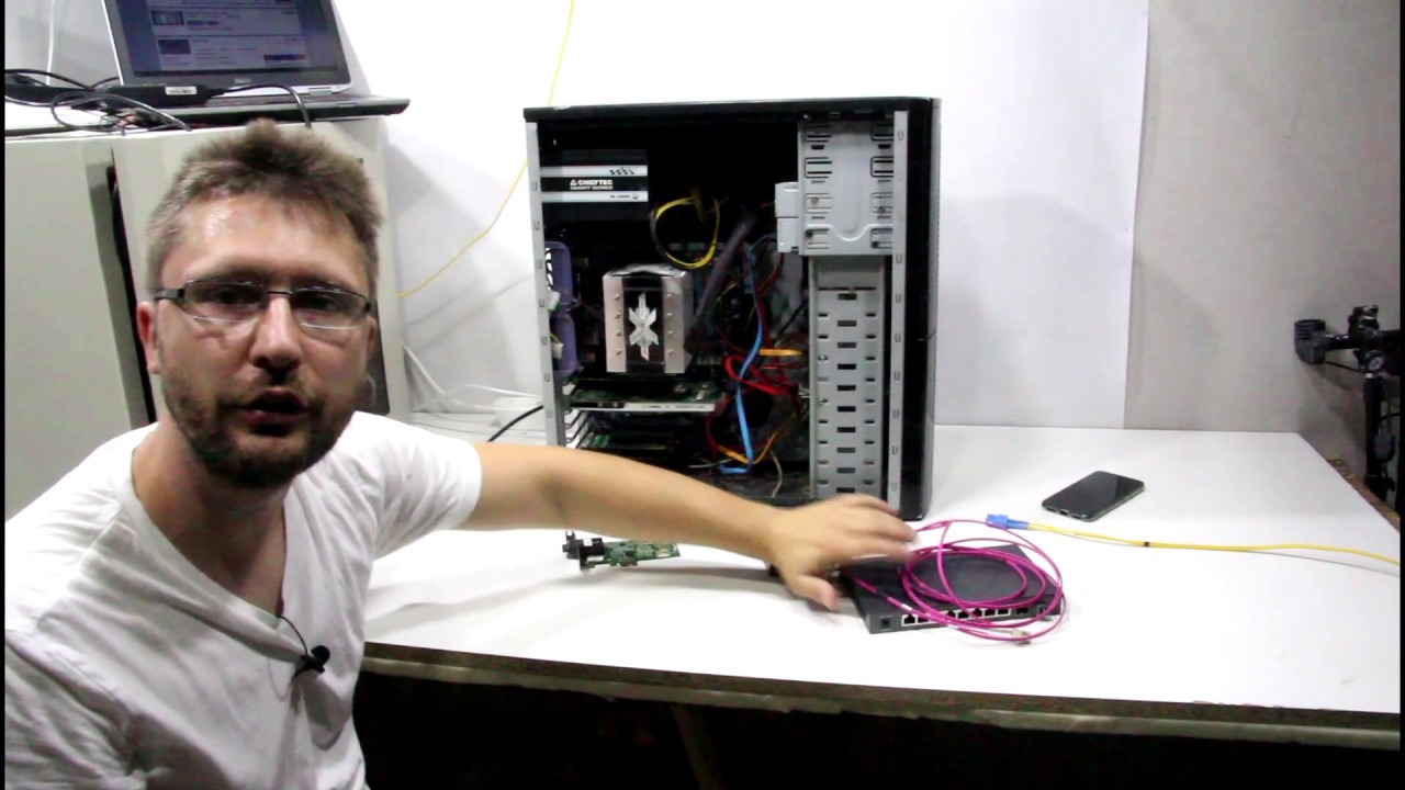 Światłowody cz.3 - Jak podłączyć komputer przez światłowód (How to connect fiber to computer)