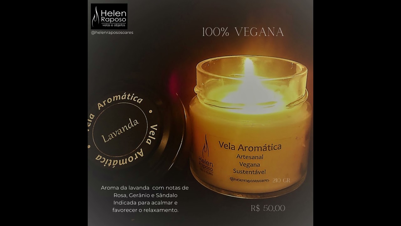 Vela aromática vegana
