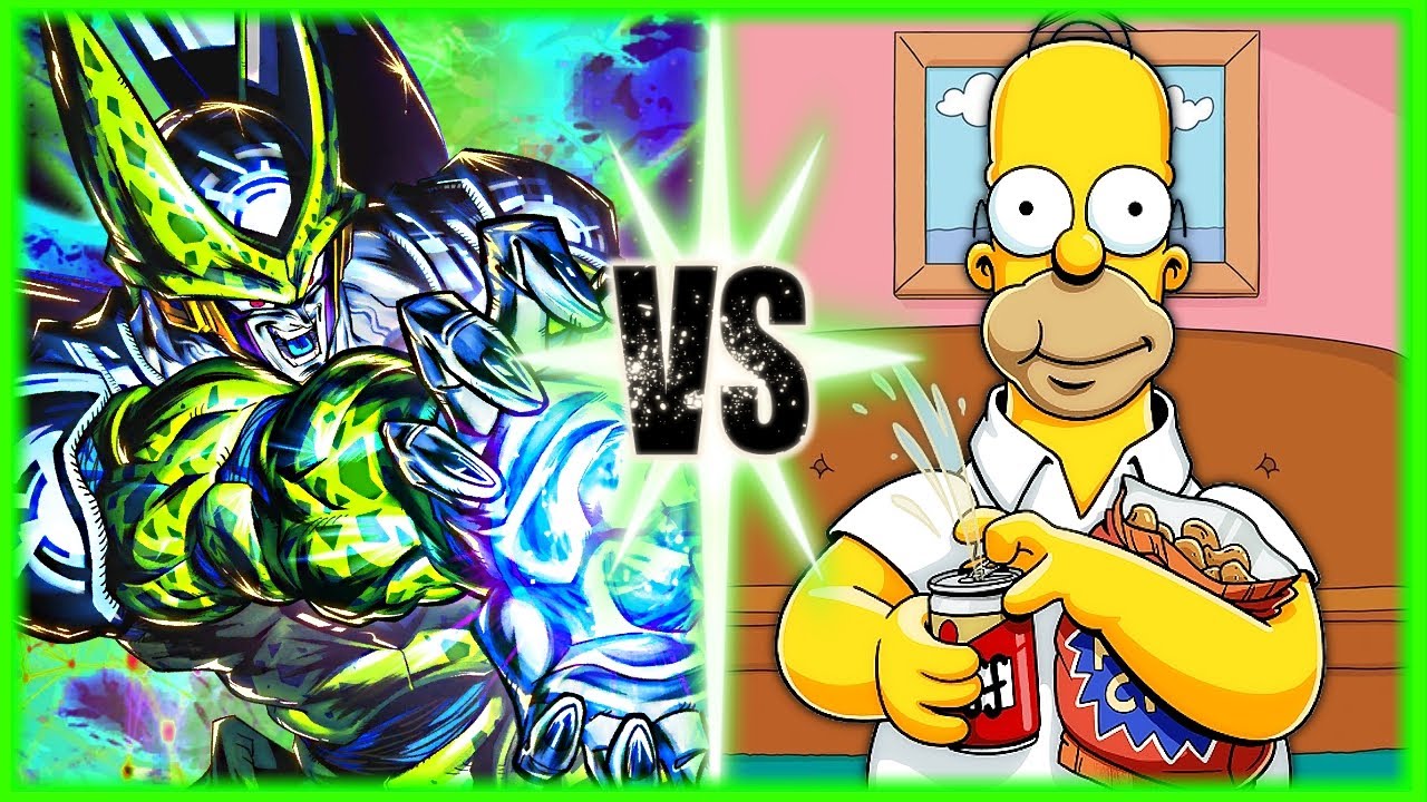 Perfect Cell Vs Homer Simpson [Blender Animation]