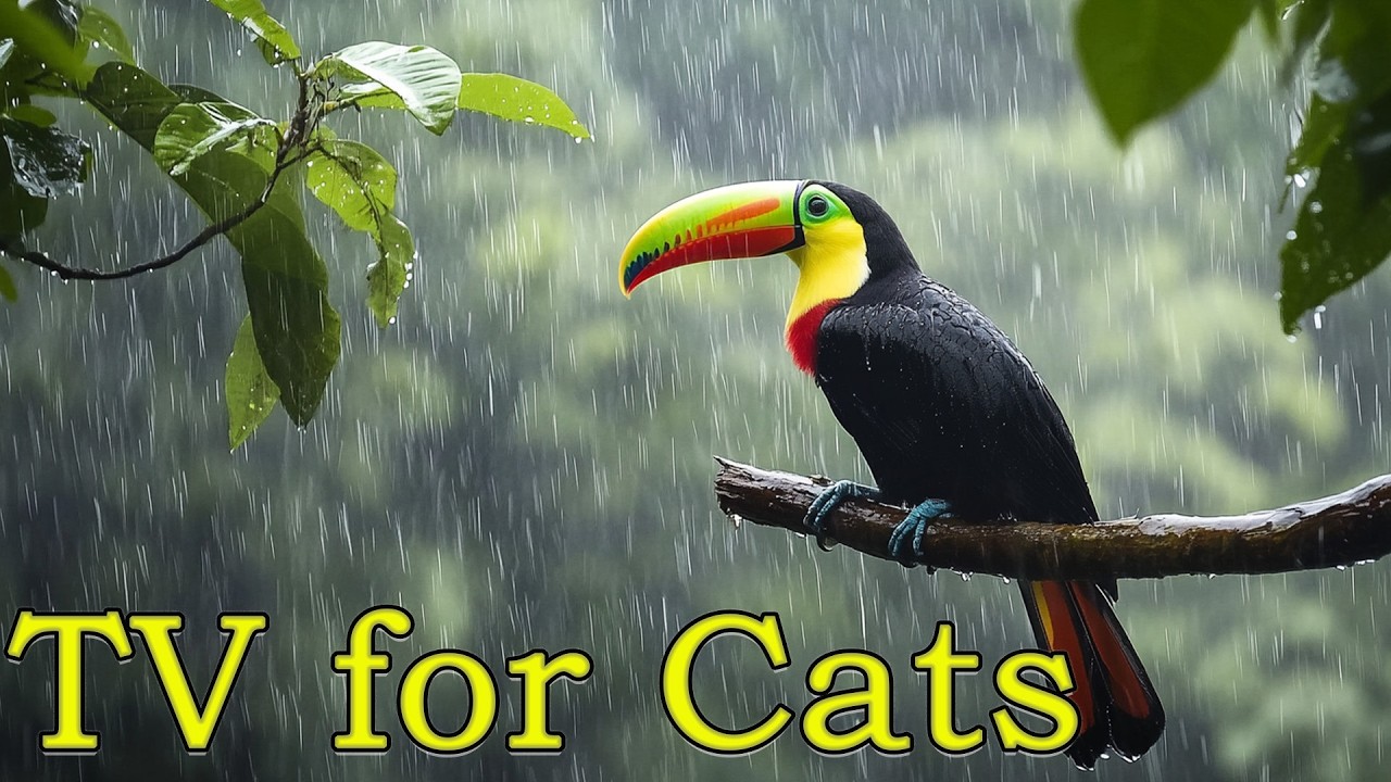 Turn This On & Watch Your Cat Freeze 🐦 4K Bird CAT TV for Indoor Cats Home