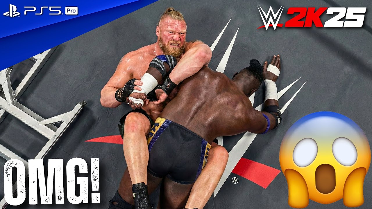 WWE 2K25 - Brock Lesnar vs. Oba Femi - Full Match at WrestleMania 42 | PS5 Pro [4K60]