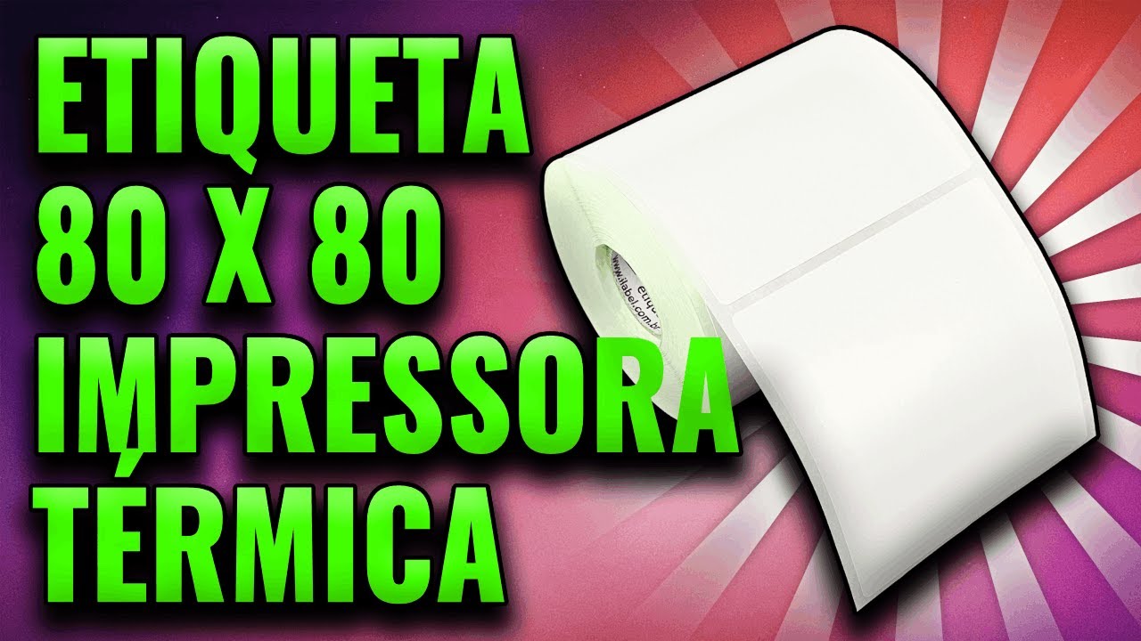 Etiqueta 80x80mm 8x8cm Couche, BOPP, Térmico, Poliéster para impressora Zebra, Argox, Elgin