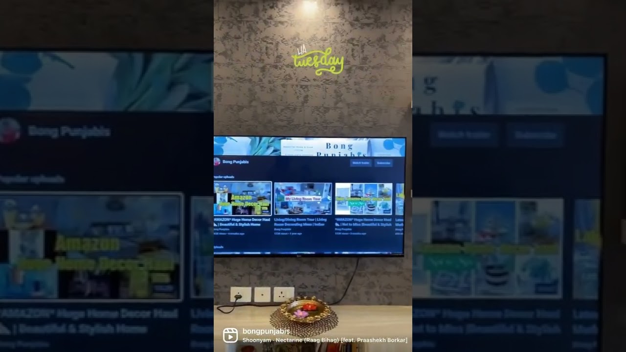 Living room wall decor 🏠| Indian home decor | TV unit decoration ideas